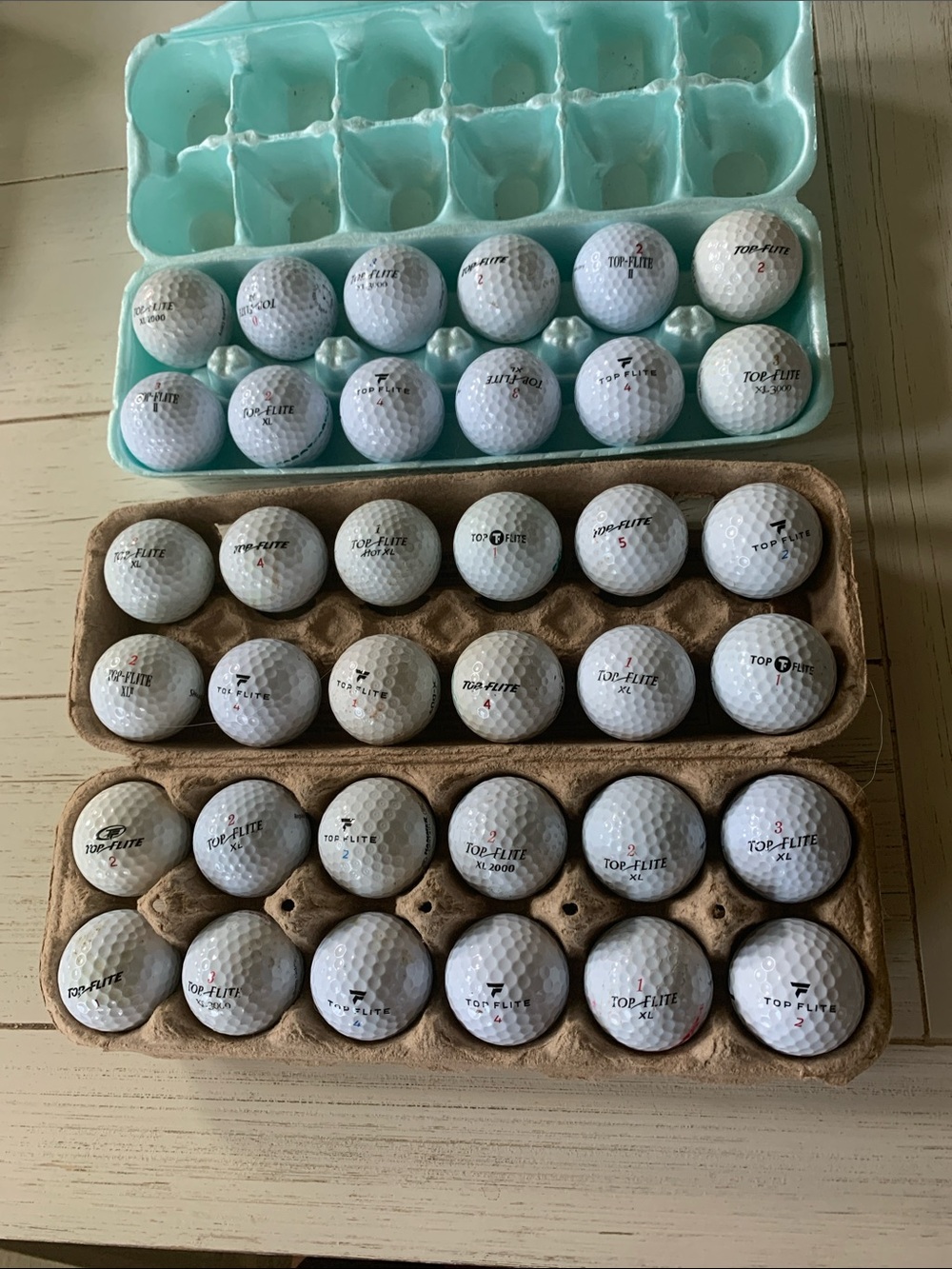 Used Top Flite Golf Balls